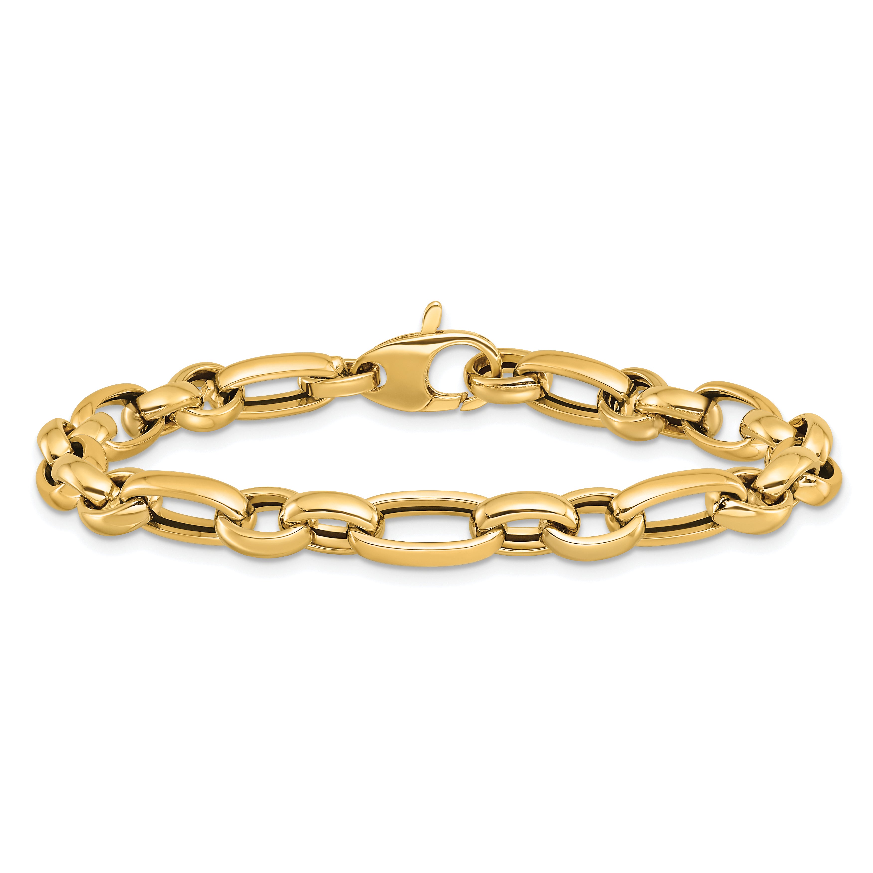 14K Polished Fancy Link Bracelet