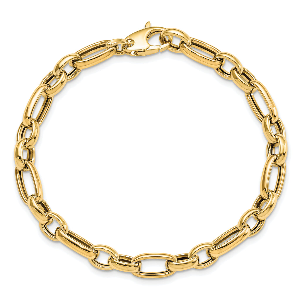 14K Polished Fancy Link Bracelet