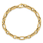 14K Polished Fancy Link Bracelet