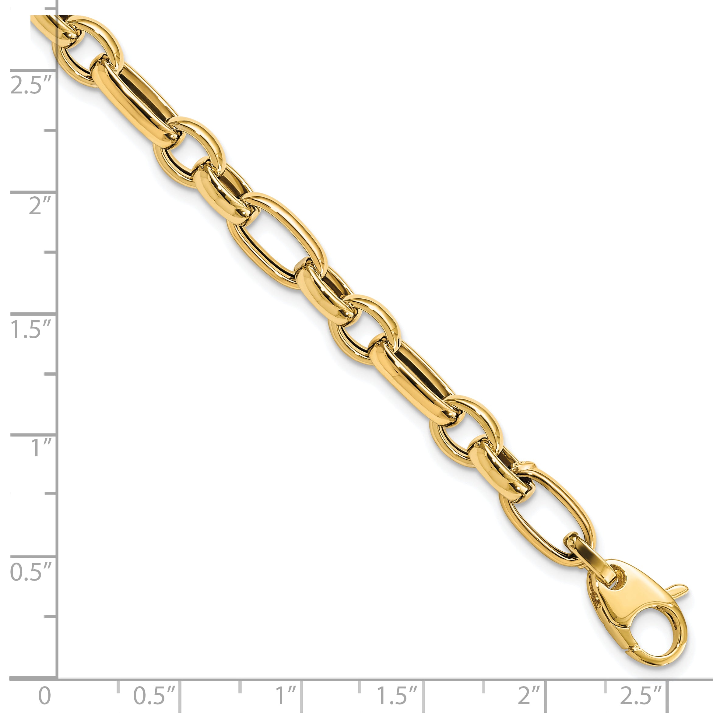 14K Polished Fancy Link Bracelet