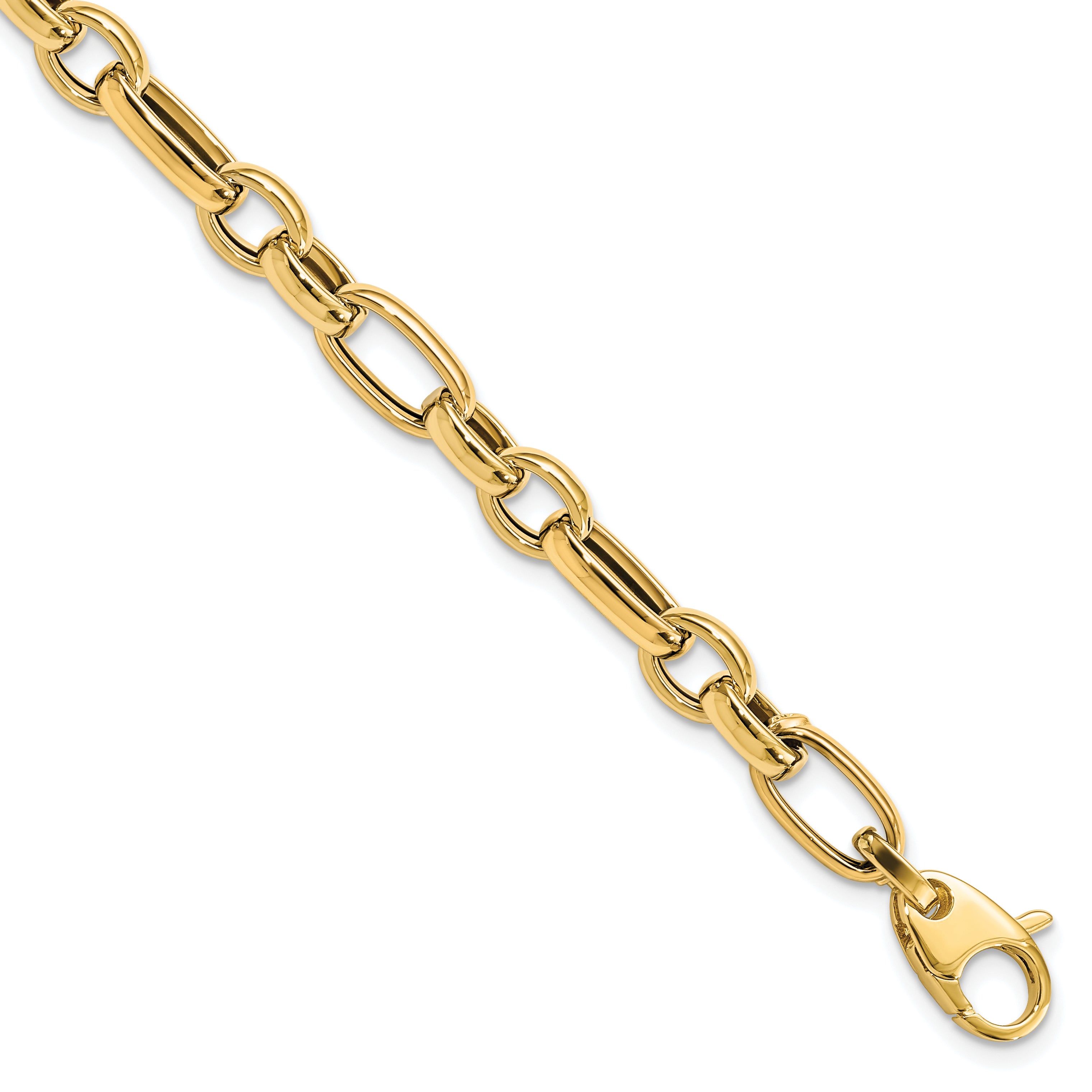 14K Polished Fancy Link Bracelet Main image