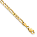 Concave Figaro Chain in 14K Yellow Gold, 4mm - Sophia Jewelers