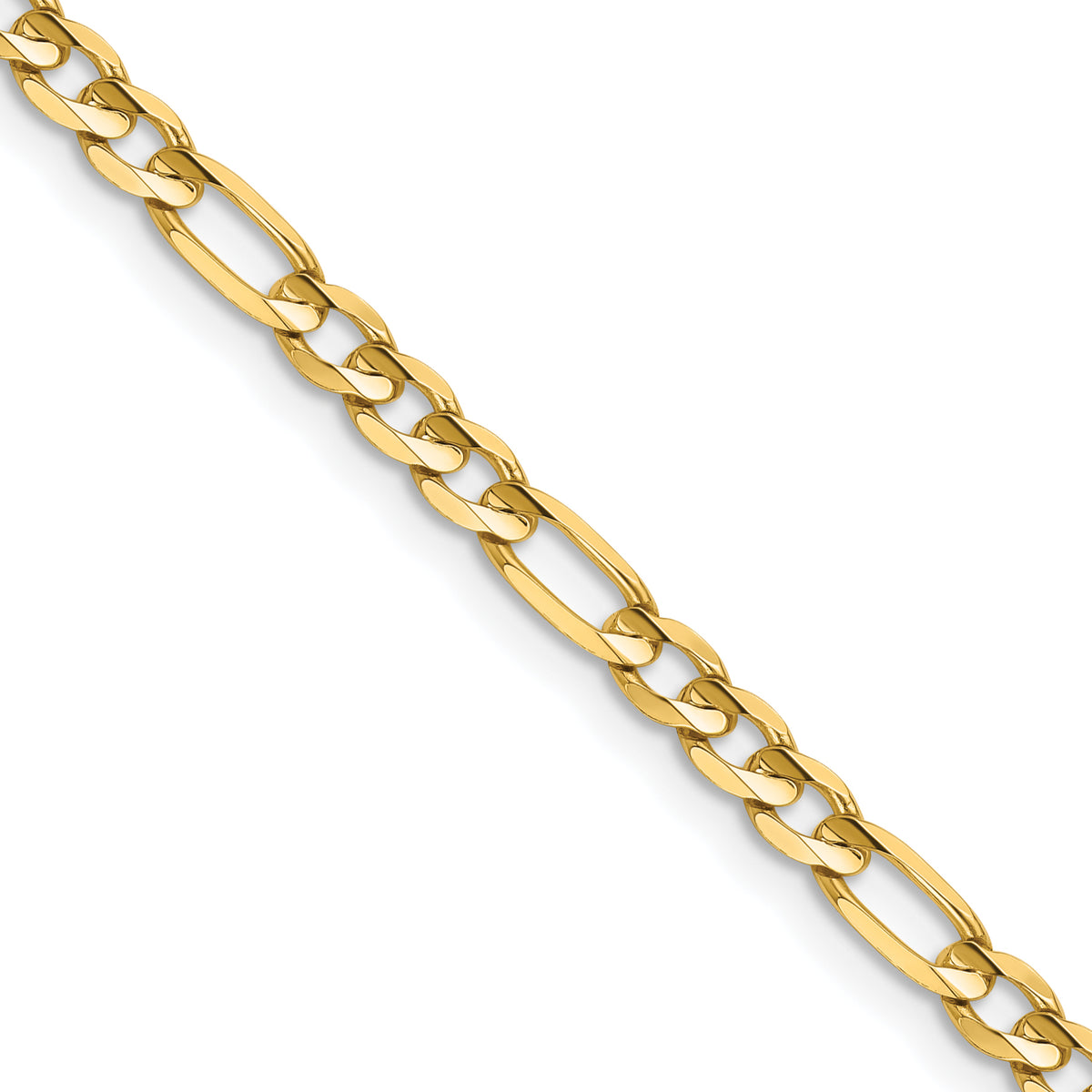 Concave Figaro Chain in 14K Yellow Gold, 4mm - Sophia Jewelers