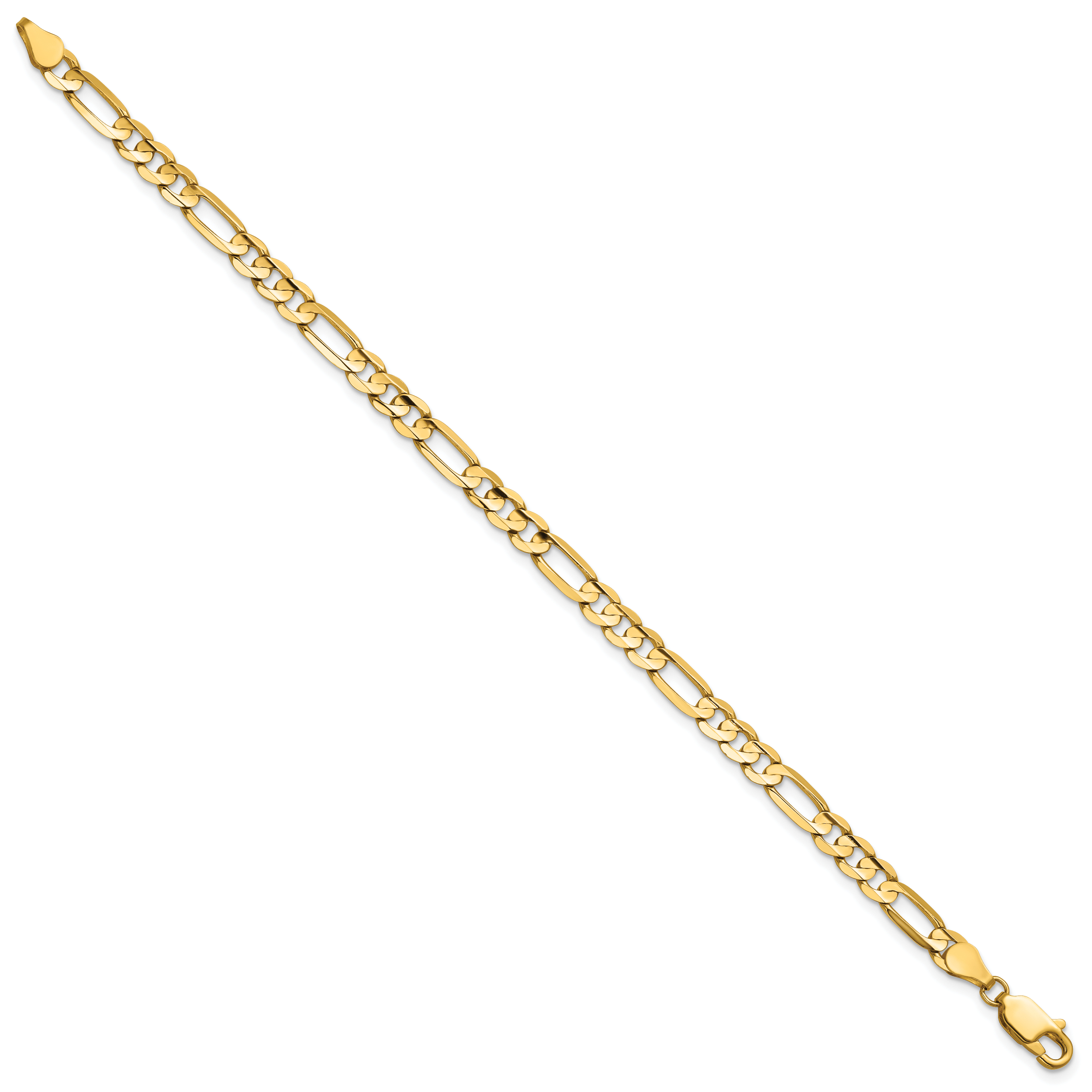 Concave Figaro Chain in 14K Yellow Gold, 4.5mm Secondary image