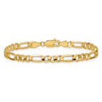 14k 4.5mm Concave Open Figaro Chain