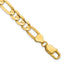 14K 7.5mm Concave Open Figaro with Lobster Clasp Chain