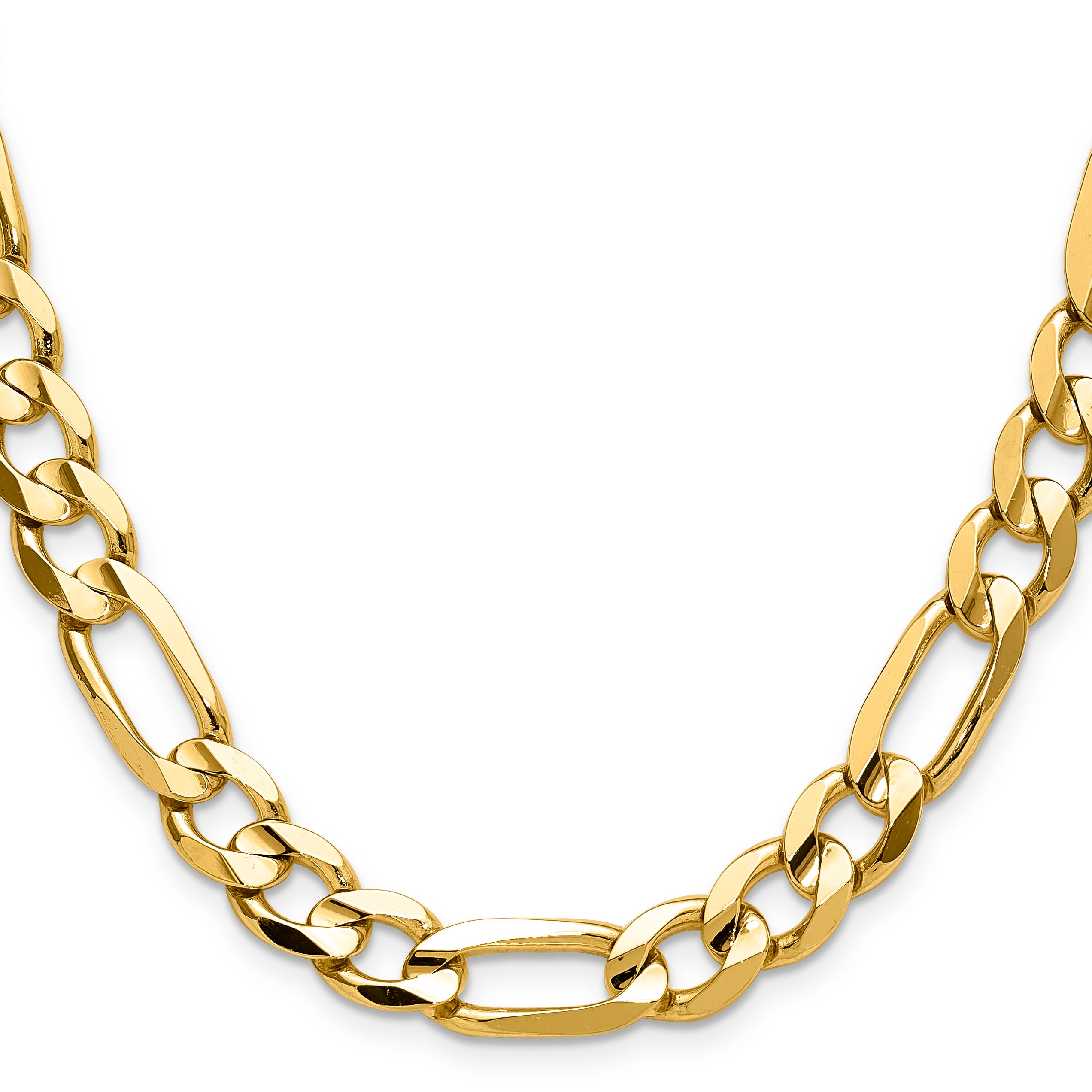 14k 10.0mm Concave Open Figaro Chain Secondary image