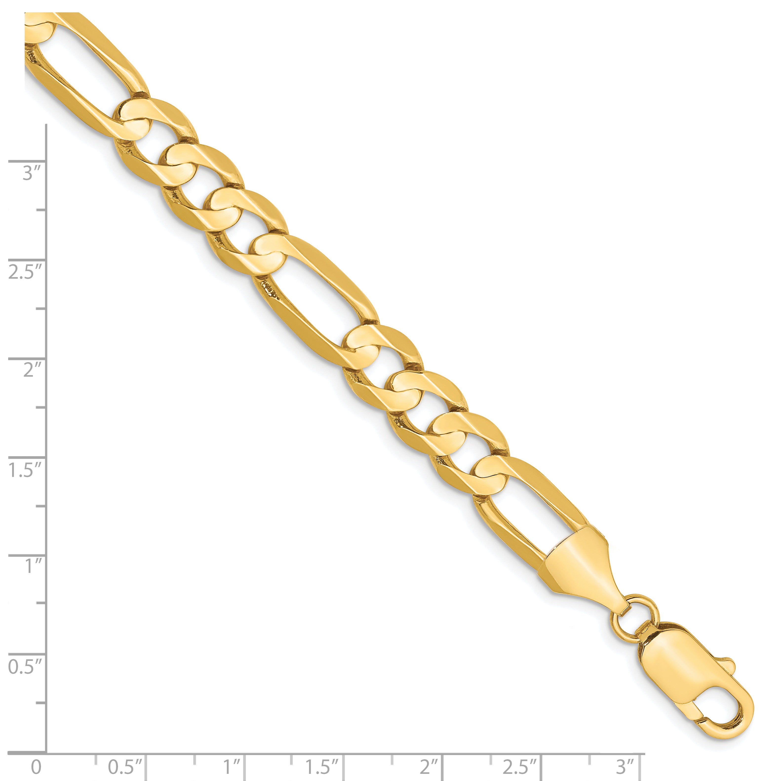 14k 10.0mm Concave Open Figaro Chain Secondary image
