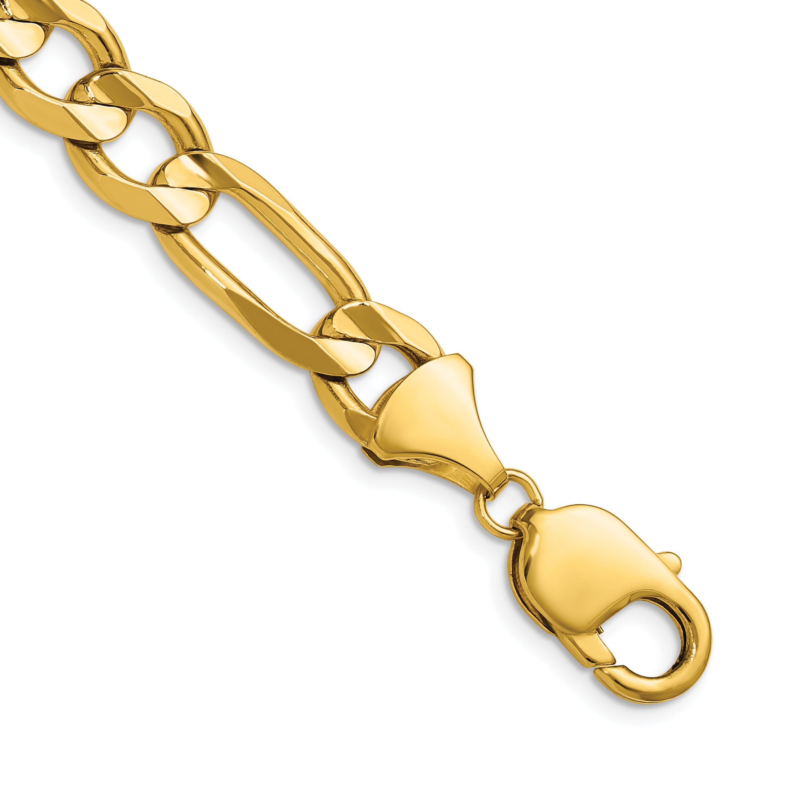 14k 10.0mm Concave Open Figaro Chain Main image