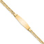 14k Polished Solid Chain/Solid Plate Anchor Link Soft Diamond Shape 24.5x7.5mm Plate 8 inch ID Bracelet