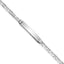 14k White Gold Polished Solid Chain/Solid Plate Anchor Link 25.5x4.8mm Plate 8 inch ID Bracelet