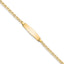 14k Polished Solid Chain/Solid Plate Flat Anchor Link Soft Diamond Shape 19.5x5.2mm Plate 7 inch ID Bracelet