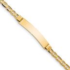 14K Yellow Gold Solid Anchor ID Bracelet 4.8mm