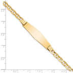 14K Yellow Gold Solid Anchor ID Bracelet 4.5mm