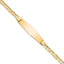 14K Yellow Gold Solid Anchor ID Bracelet 4.5mm