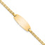 14k Polished Solid Chain/Solid Plate Anchor Link Oval 18.5x8mm Plate Baby/Child ID Bracelet
