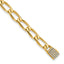 14k 1/3 carat Lab Grown Diamond VS+ F+ 7 inch 5.9mm Hand-Polished Fashion Open Link Bracelet