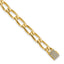 14k 1/3 carat Lab Grown Diamond VS+ F+ 8 inch 5.9mm Hand-Polished Fashion Open Link Bracelet