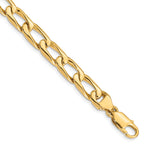 Open Link Chain Bracelet in 14K Yellow Gold, 8.5mm, 1 Inch - Sophia Jewelers