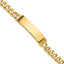 14k Hand-polished Solid Chain/Solid Plate Curb Link 44x12mm Plate 8 inch ID Bracelet