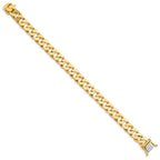 Fancy Chain Bracelet in 14K Yellow Gold, 10mm, 1 Inch - Sophia Jewelers