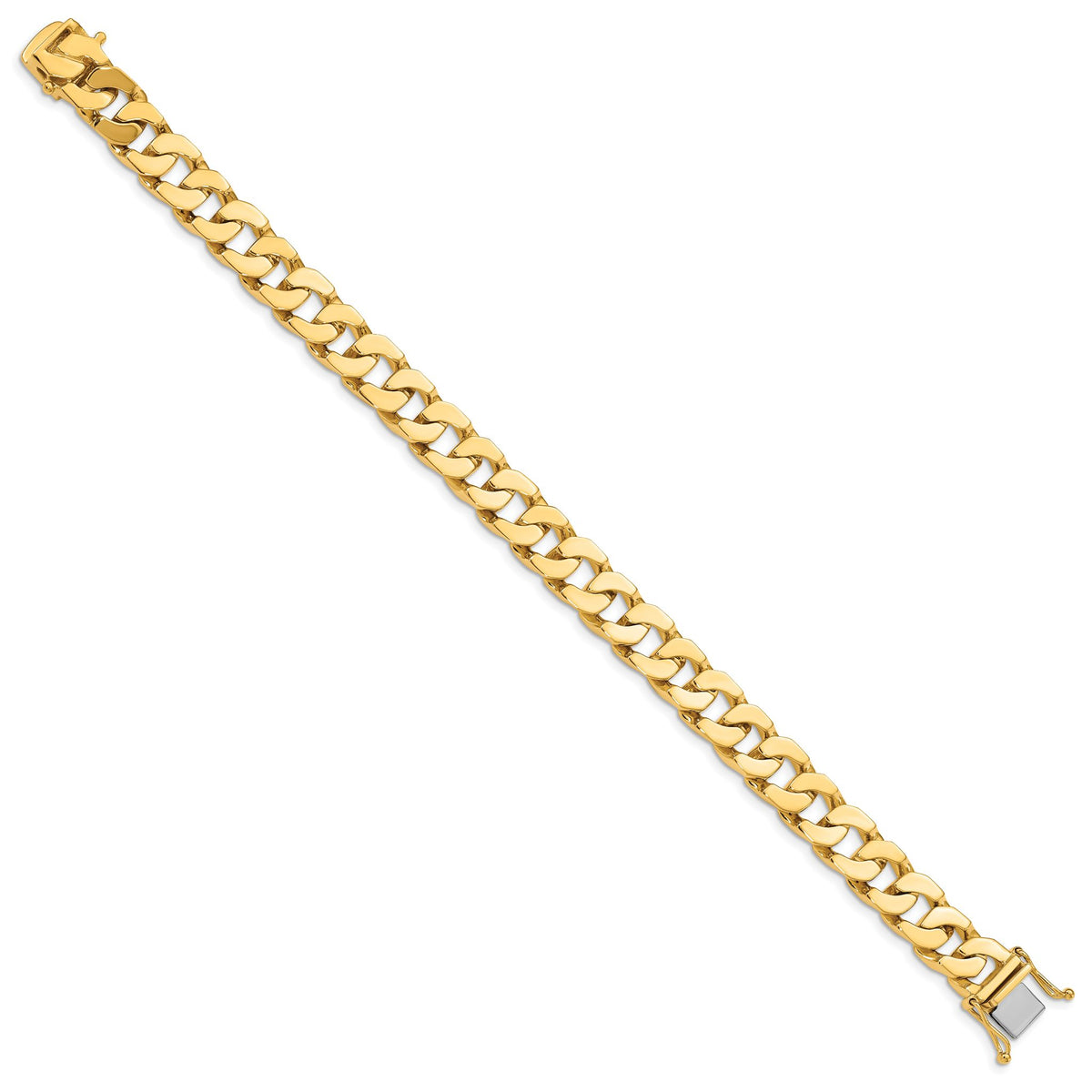 Fancy Chain Bracelet in 14K Yellow Gold, 10mm, 1 Inch - Sophia Jewelers