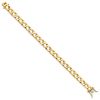 Fancy Chain Bracelet in 14K Yellow Gold, 7.9mm, 1 Inch - Sophia Jewelers