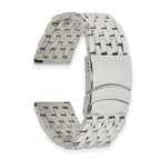 DeBeer 24mm Stainless Steel Breitling Navitimer Style Solid Link with Deployment Buckle 7.5 inch Watch Band