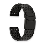 20mm Black PVD-plated Stainless Steel Breitling Navitimer Style Solid Link with Deployment Buckle 7.5 inch Watch Band