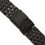 20mm Black PVD-plated Stainless Steel Breitling Navitimer Style Solid Link with Deployment Buckle 7.5 inch Watch Band