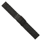 Navitimer-Style Solid-Link Watch Band in Black PVD Stainless Steel - Sophia Jewelers