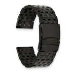 Navitimer-Style Solid-Link Watch Band in Black PVD Stainless Steel - Sophia Jewelers