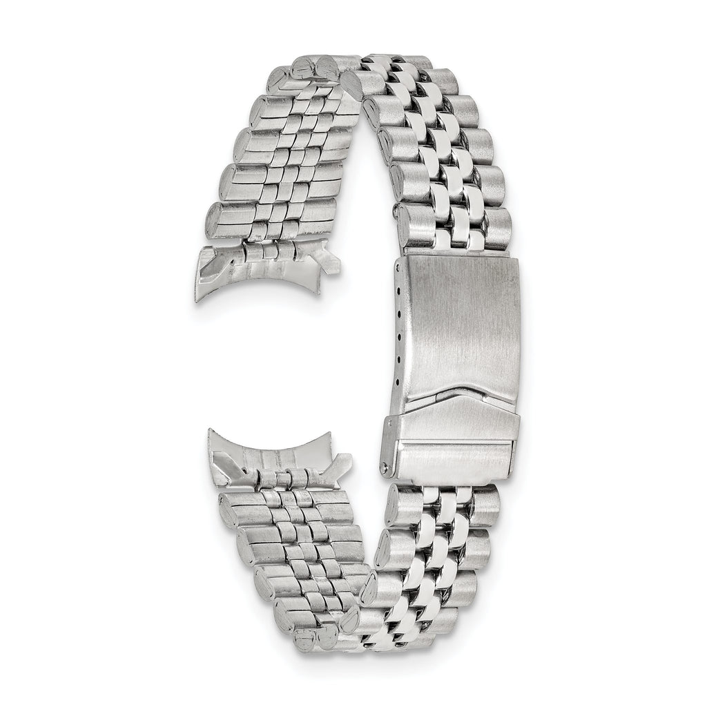 Jubilee-Style Link Watch Band in Stainless Steel, 18 to 20 Mmmm - Sophia Jewelers