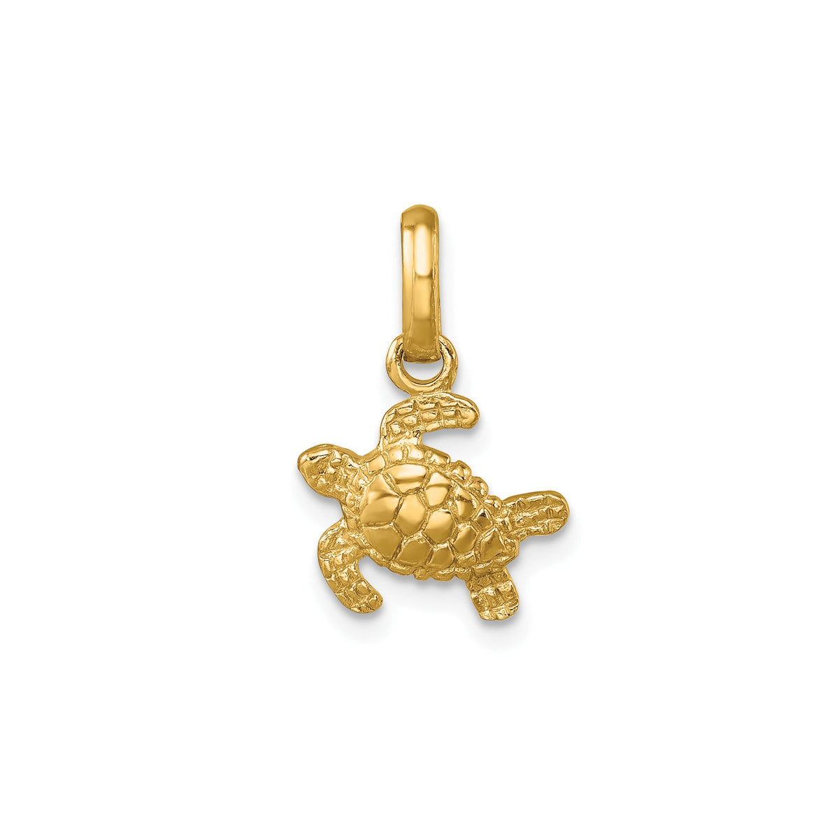 Swimming Turtle Pendant in Gold-Plated Sterling Silver - Sophia Jewelers Main image
