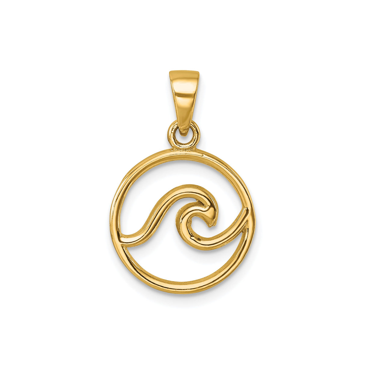 Wave Pendant in Gold-Plated Sterling Silver - Sophia Jewelers Main image