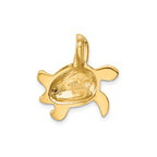 Enameled Swimming Turtle Chain Slide in Gold-Plated Sterling Silver - Sophia Jewelers