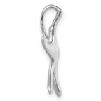 Sterling Silver Rhodium-plated Polished Sea Star Chain Slide