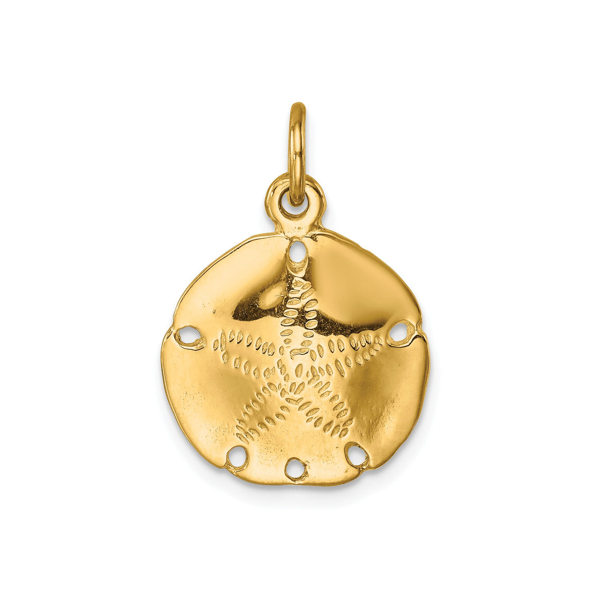 Sand Dollar Pendant in Gold-Plated Sterling Silver, 17mm - Sophia Jewelers Main image