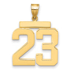 10K Yellow Gold Polished Large Number 23 Charm