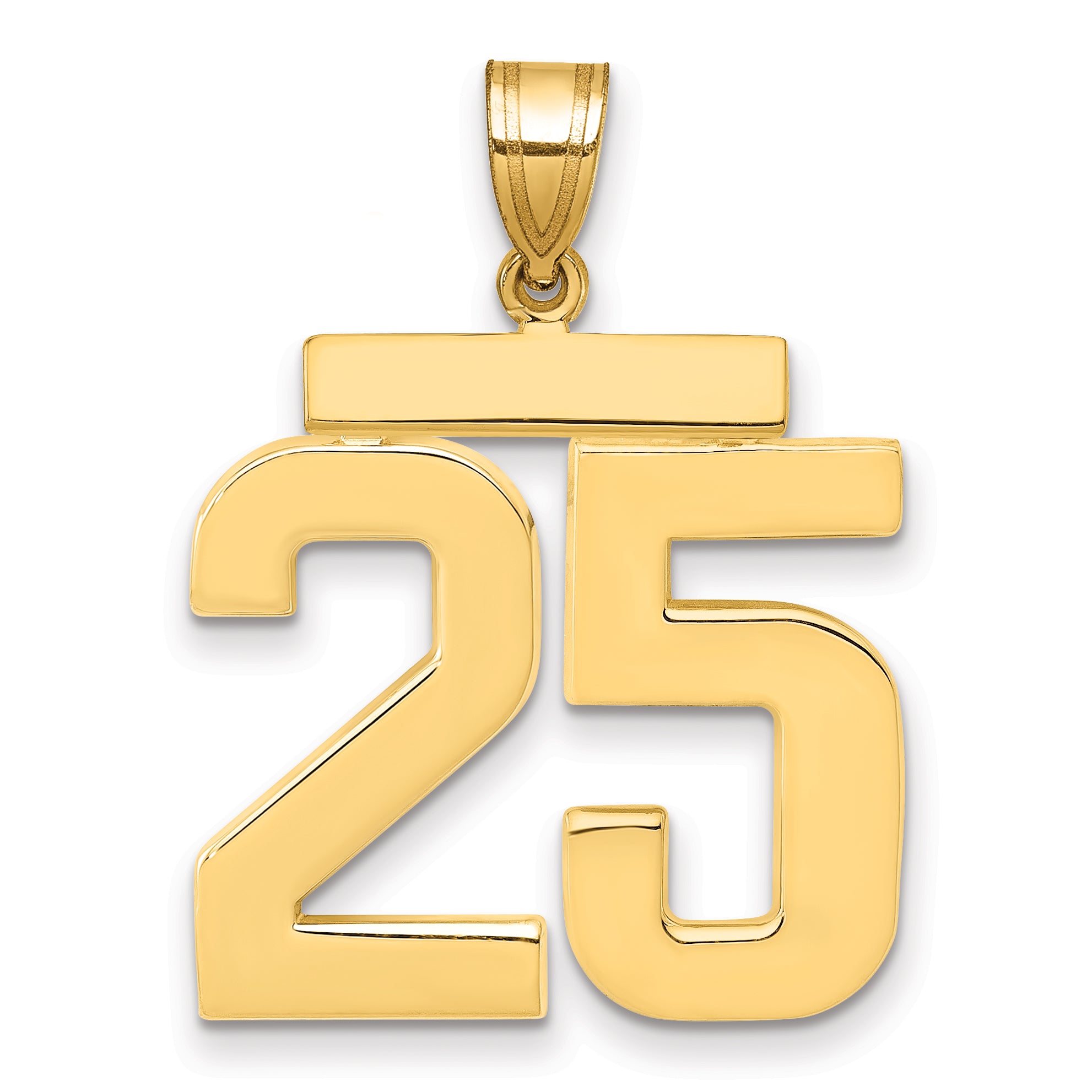 14k Large Polished Number 25 Charm Main image