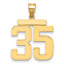 10K Yellow Gold Polished Large Number 35 Charm