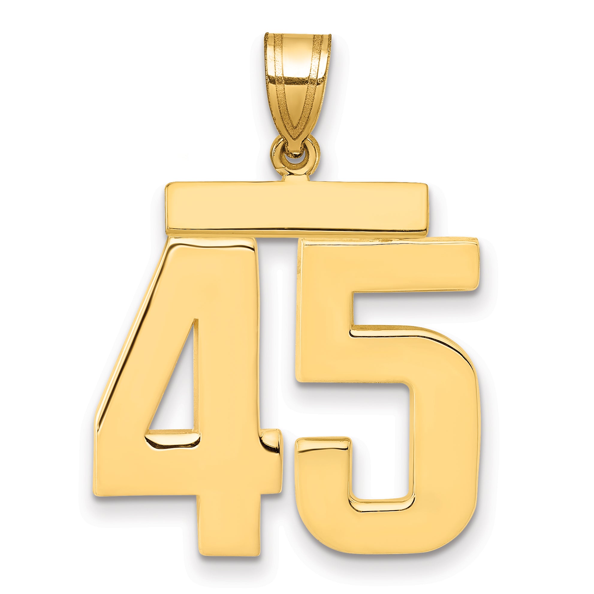 14k Large Polished Number 45 Charm Main image