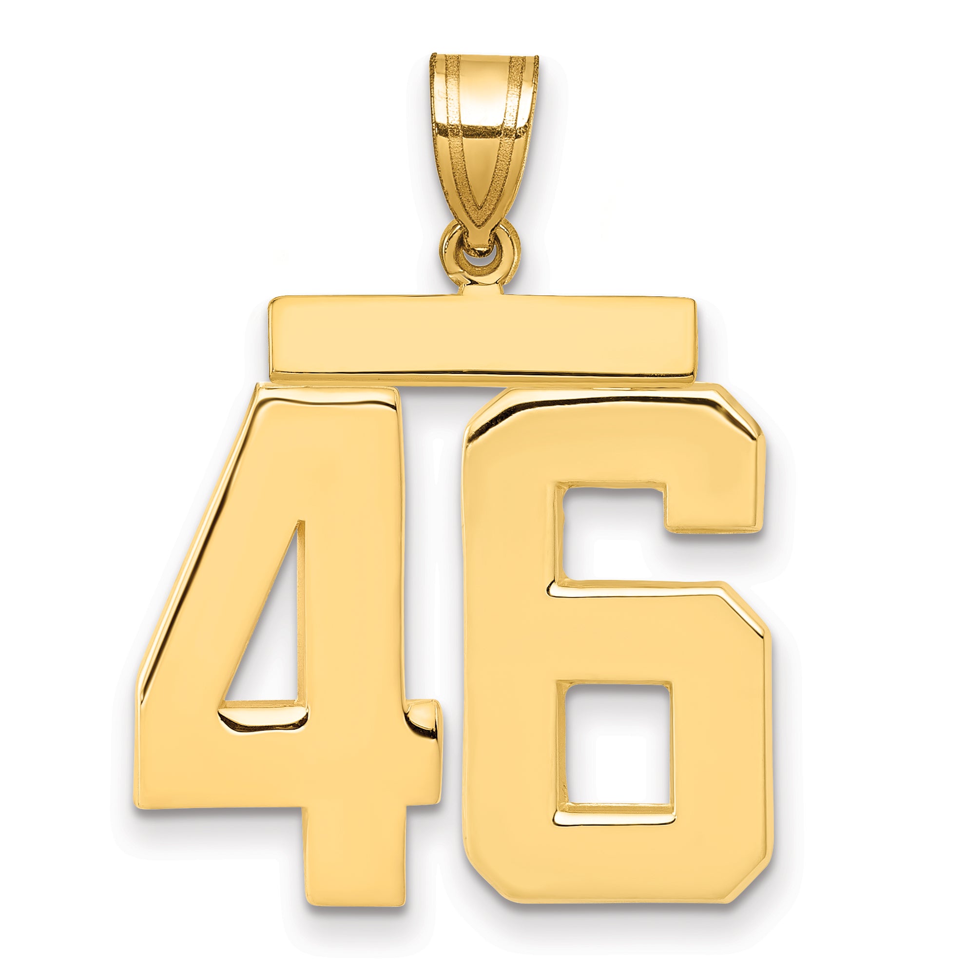 14k Large Polished Number 46 Charm Main image