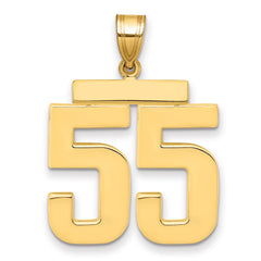 10k Large Polished Number 55 Charm