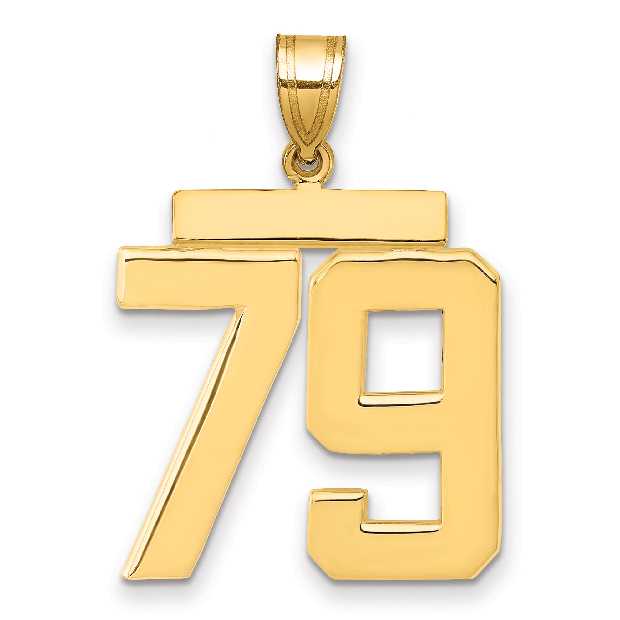10K Yellow Gold Polished Large Number 79 Charm Main image