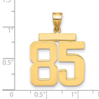 10K Yellow Gold Polished Large Number 85 Charm