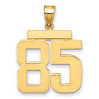 10K Yellow Gold Polished Large Number 85 Charm