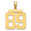 14k Large Polished Number 89 Charm