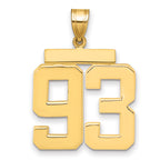 14k Large Polished Number 93 Charm