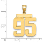 10K Yellow Gold Polished Large Number 95 Charm